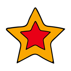 Bethlehem Christmas golden star isolated on white background. Christmas concept. Religion, god, jesus christ, prayer, resurrection, sunday.