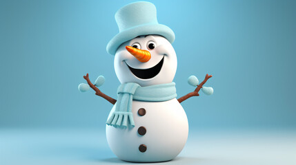 Cartoon character snowman
