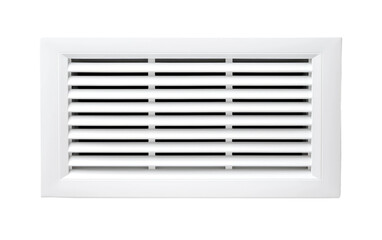 White Color Stunning Vent and Duct Isolated on Transparent Background PNG.
