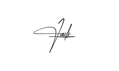 Jack name hand-drawn signature and autograph logo design