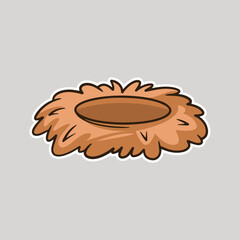 chicken nest logo design, stickers, posters, printing and other uses