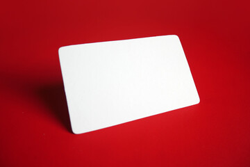 Luxury mockup blank white business cards on colored background.