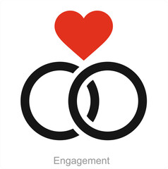 Engagement and love icon concept 