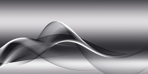 Gray Silver wave abstract background