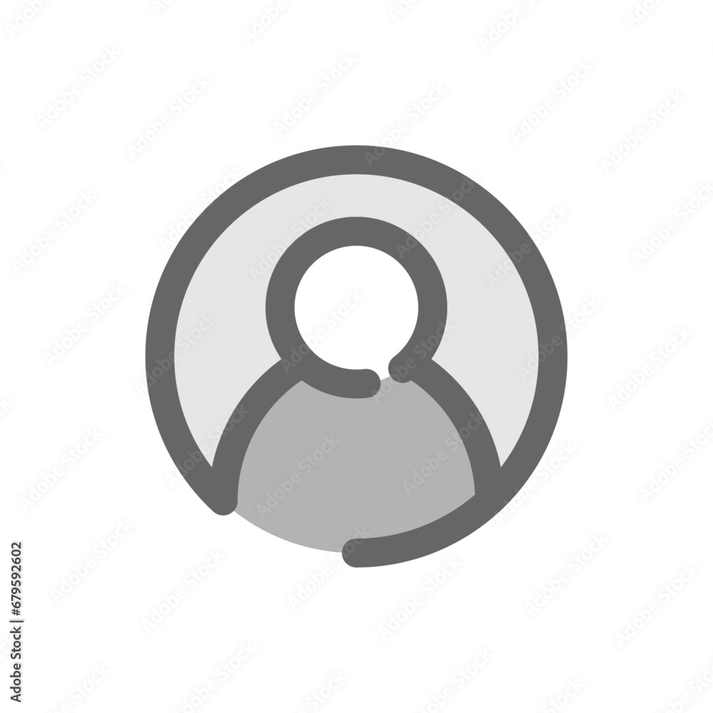 Poster blank image, no profile picture concept illustration flat design with line vector. simple icon