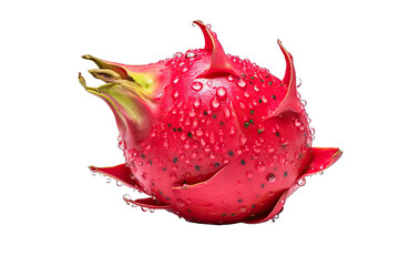 Fresh red dragon fruit On Transparent Background