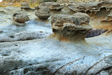 石見畳ヶ浦の奇岩のある風景