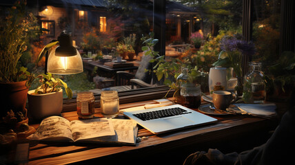 young woman with a book in her hands