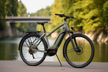 Fototapeta premium Object E-Bike Outdoor Modern Green Clean Design AI