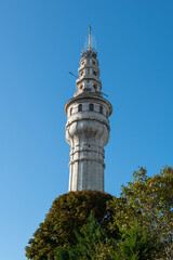 Ancient Medieval Fire Tower (Turkish: Yangın Kulesi) of Istanbul University. It located at the...
