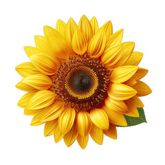 Sunflower on white Isolated on Transparent or White Background, PNG