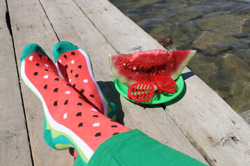 red flip flops