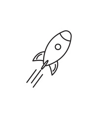rocket icon, vector best line icon.