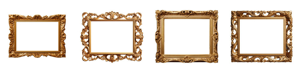 Photo frame  Hyperrealistic Highly Detailed Isolated On Transparent Background Png File