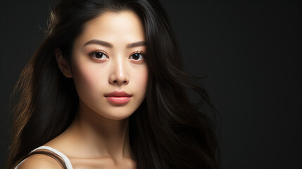 Naklejka premium 美容化粧品のCM風女性の写真(generative ai)