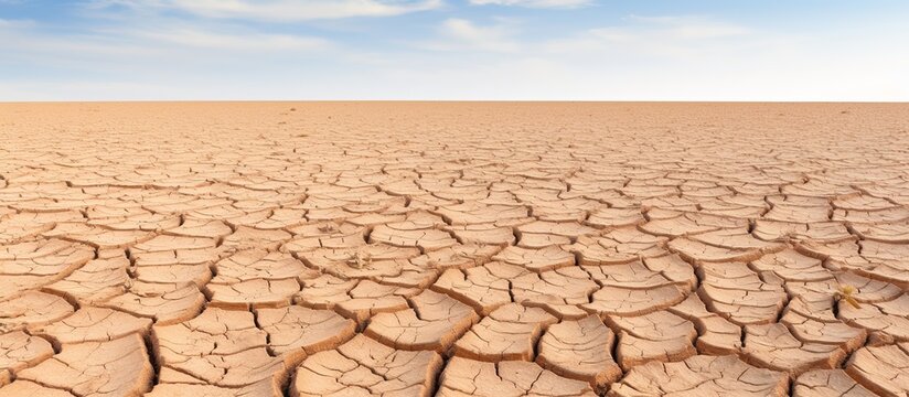 Dry cracked earth. Global warming, climate change and global warming concept