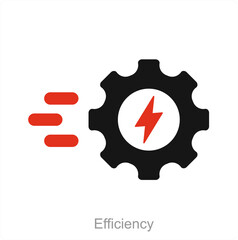 Efficiency and productivity icon concept 