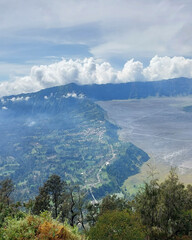 View from the top of the mountain Bromo