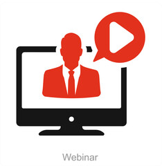 Webinar and web icon concept 