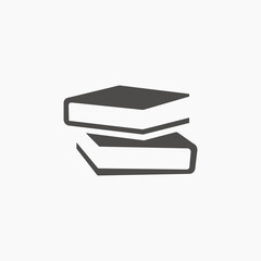 book, literature, education, textbook, library, study, knowledge, learning icon vector isolated