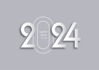 Abstract monochrome Happy New Year background