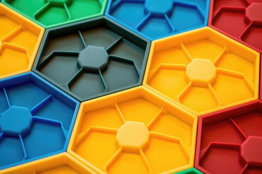 close-up of a silicone trivet with hexagonal patterns