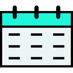 Obraz premium Calendar Flat Icon