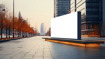 Blank billboard for outdoor advertising banner/poster or blank billboard for advertisement, Billboard Mockup
