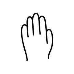 doodle line art illustration of hand