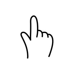 doodle line art illustration of hand