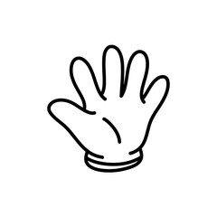 groovy comic hand vector. Collection of cartoon character hands