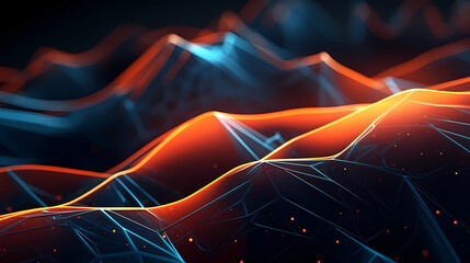 Modern digital abstract 3D background. Can be used in the description of network abilities, technological processes, digital storages, science, education, etc.