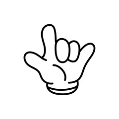 Fototapeta premium groovy comic hand vector. Collection of cartoon character hands