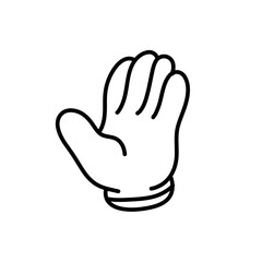 groovy comic hand vector. Collection of cartoon character hands