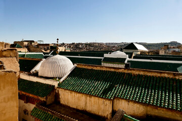 fes, architettura e monumenti dell'antico souk. Fez, Marocco