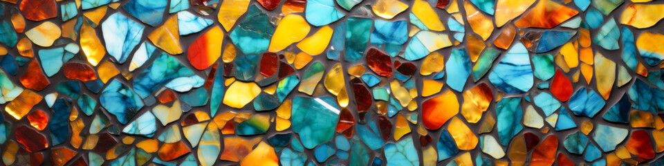 Abstract mosaic banner from multi-colored elements.