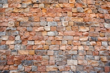 extreme close-up of a brick wall