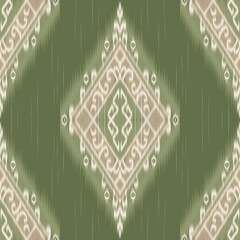 Ikat tribal Indian seamless pattern ethnic aztec fabric carpet mandala ornament native boho motif...