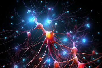 Brain neural network background