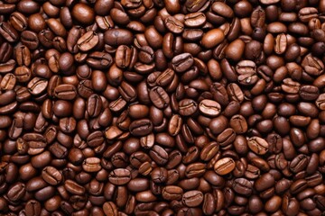 Fototapeta premium focus on oil sheen on dark roast beans