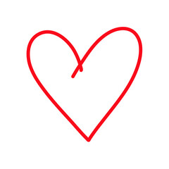 Hand drawn heart. Vector illustration 