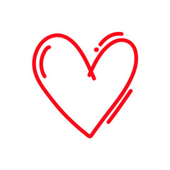 Hand drawn heart. Vector illustration 