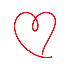 Hand drawn heart. Vector illustration 