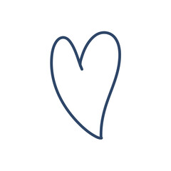 outline hand drawn heart icon. Illustration for your graphic design.