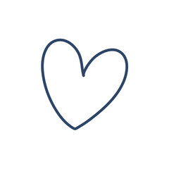 outline hand drawn heart icon. Illustration for your graphic design.