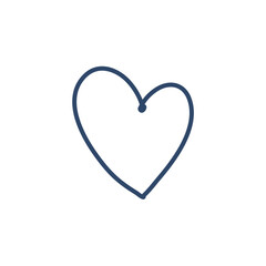 outline hand drawn heart icon. Illustration for your graphic design.