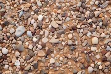 dry pebbles of a desert landscape