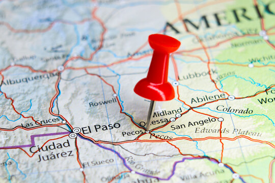 Pecos, Texas pin on map