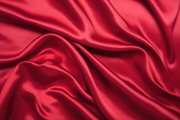 Obraz premium deep red satin undulated over a flat surface