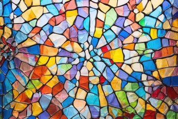 colorful stained glass window fragmentations